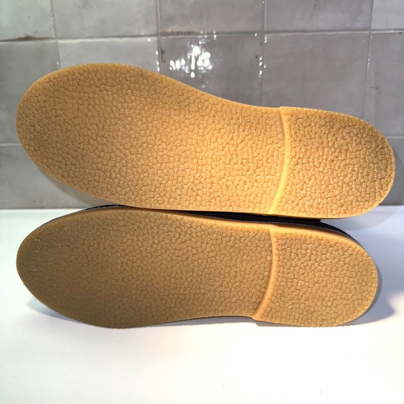 Mini Boden Suede Leather Navy Boots Stripe Soft Fur Lining Gum Sole 39 NWOB - Picture 9 of 9